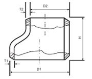 reductor excéntrico de acero de carbono